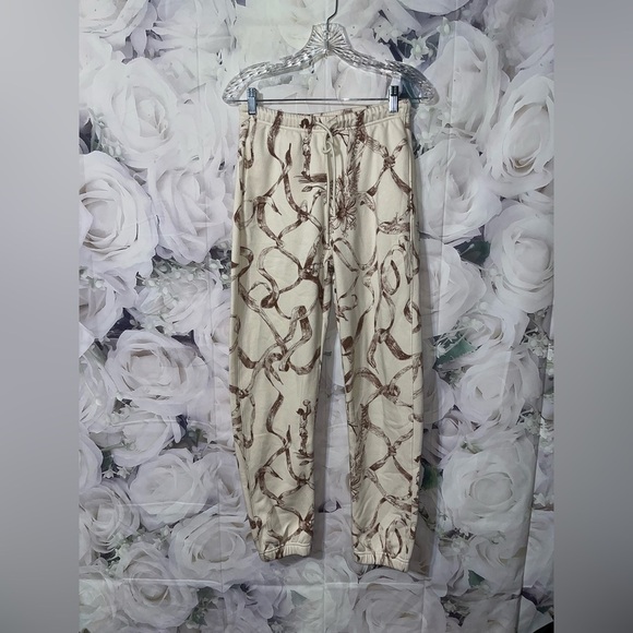 Air Jordan Womens Brooklyn Jogger Pants  All Over Print FZ2237-010 Brown  Sz XS​ - Picture 3 of 7